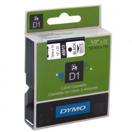 Cinta Dymo Para Rotulador 12Mm Negro Sobre Blanco