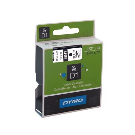 Cinta Dymo Para Rotulador 12Mm Negro Sobre Blanco
