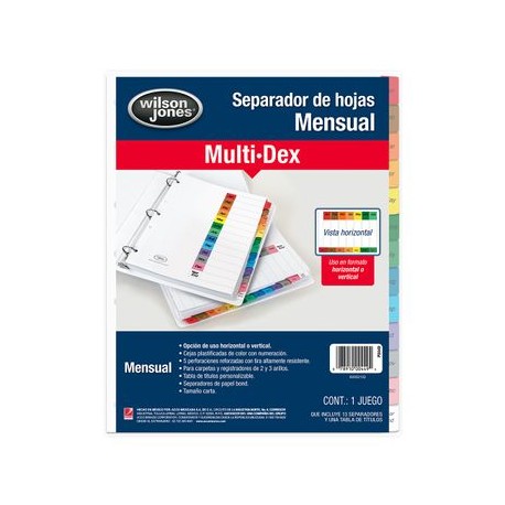 Separador WJ Multidex Mensual