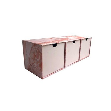 Organizador 3 cajones color Rosa