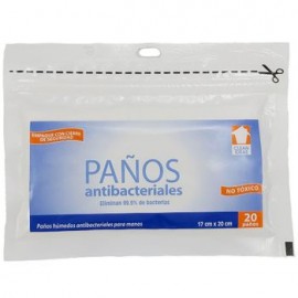 Toallas antibacteriales 20pz