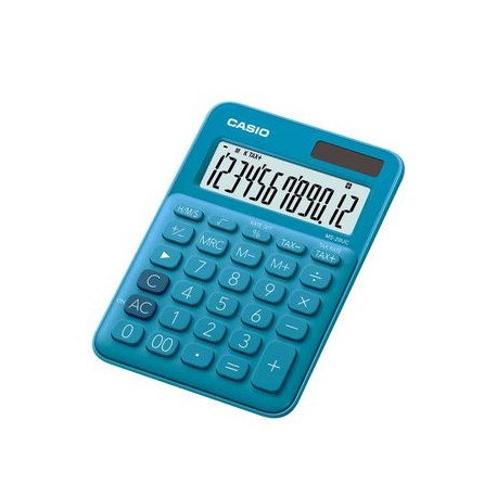 Calculadora Casio Ms-20Uc-Bu Axula 12 Digitos Solar + Pila