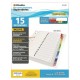 Separador 15 divisiones en colores Officemax con refuerzo