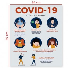 Senalizacion COVID-19 40X34cm