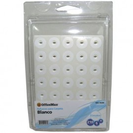 Refuerzo para carpeta blanco de 15, 210 piezas Officemax
