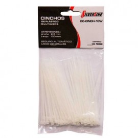Cinchos 2.5x100mm Bolsa con 100 Piezas Transparentes