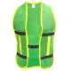Chaleco de Malla con Reflejante verde y Bies Negro