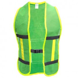 Chaleco de Malla con Reflejante verde y Bies Negro