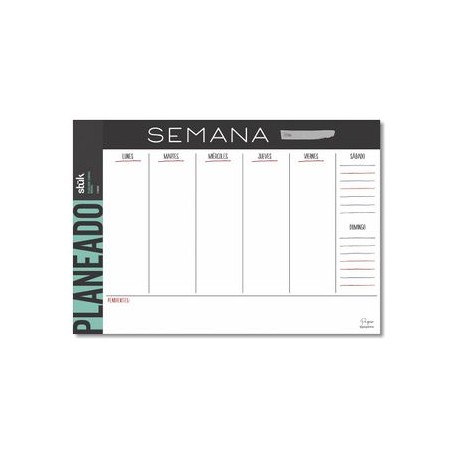 Planner Semanal Minimal Stuk, 50 hojas
