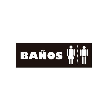Señalización "Baños" 23X7.5 cm. Sigel