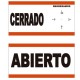 Señalización "Abierto-Cerrado" 29x15cm Sigel