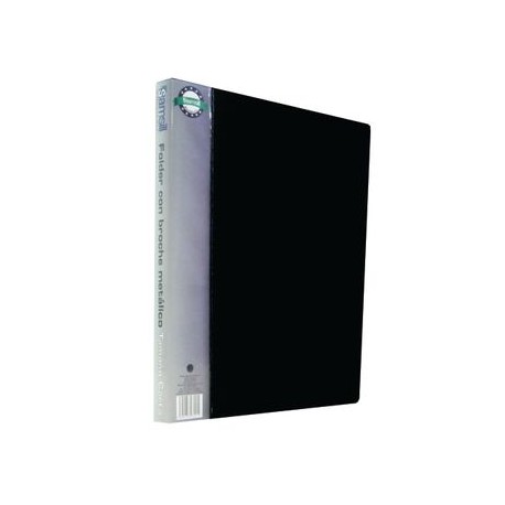Folder negro con broche metalico