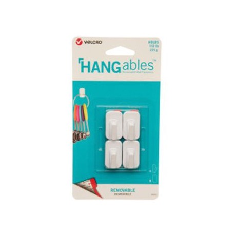 Gancho Mini Removible Blanco 4 pzs