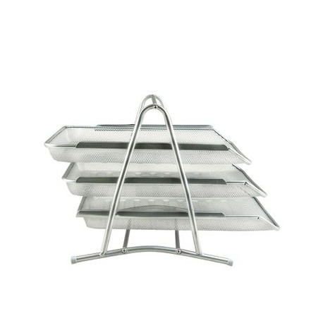 Charola Tamano Carta 3 Niveles 3 Niveles Gris