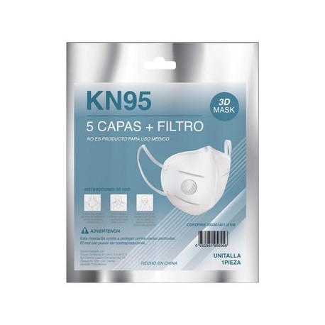 Cubrebocas KN95 5 capas
