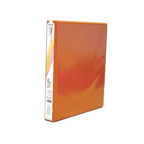 CARPETA PANORAMICA NARANJA 1" HERRAJE EN O OFFICEMAX®