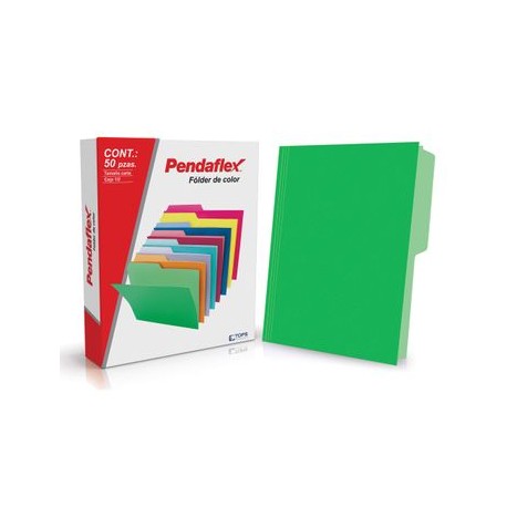 Folder Verde Carta Pendaflex 50 Pz Doble Tonalidad