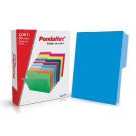 Folder Azul Carta Pendaflex 50 Pz Doble Tonalidad
