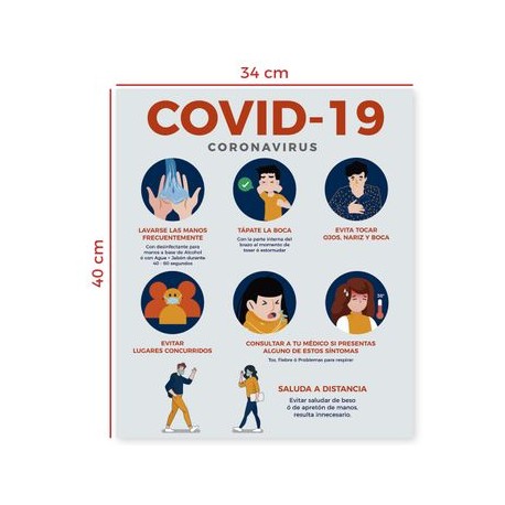 Senalizacion COVID-19 40X34cm