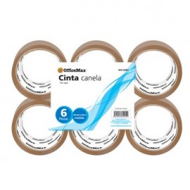 CINTA CANELA OMX 48MMX50M PAQUETE CON 6 PIEZAS