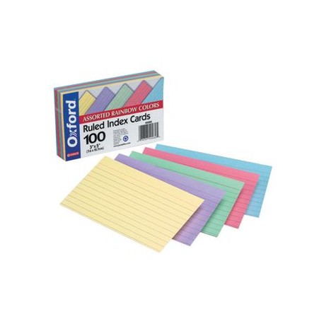 TARJETA INDICE ARCOIRIS 3X5" 10 0 PZ