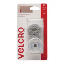 Cinta Sujetadora Velcro 90 x1.9cm 1 juego color blanco