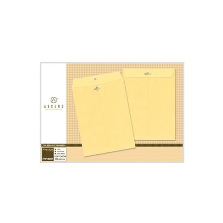 Sobre Bolsa/Broche Manila Legal 10 5Grs 80 piezas