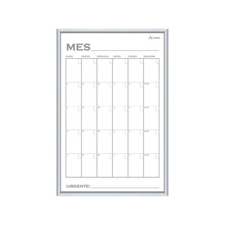 Pintarrón Metálico Planeador Mensual 40x60 cm