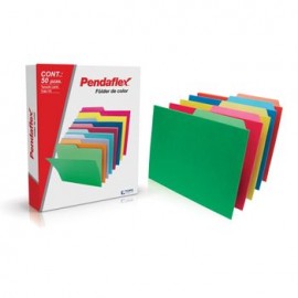 Folder Colores Carta Pendaflex 50 Pz Doble Tonalidad