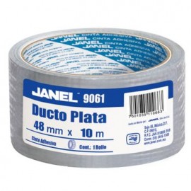 CINTA PARA DUCTOS COLOR PLATA 48MMX10 M PIEZA