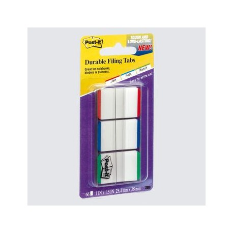 BANDERITAS RIGIDAS POST-IT 1" 3 COLORES