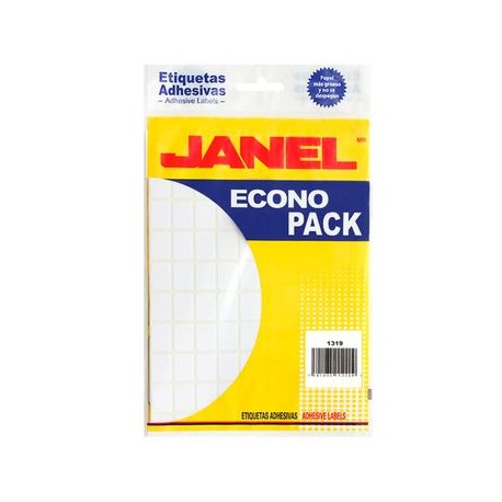 Etiqueta Blanca Econopack 13X19 Mm 1200Pza/Pqte Janel