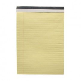 BLOCK CARTA RAYA.PAPEL DE 60 GRM2.COLOR CANARIO.50 HOJAS.6PZA