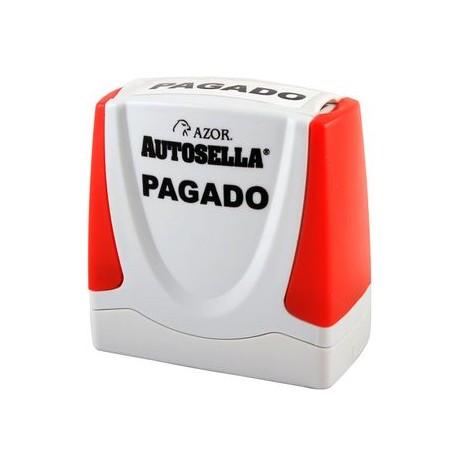 Sello Preentintado Pagado Color Azul Azor 1 Pieza