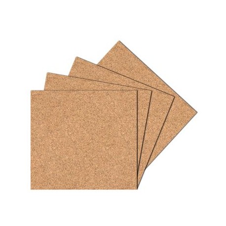 Losetas de Corcho, Paquete 4 pzas., 30x30 cm