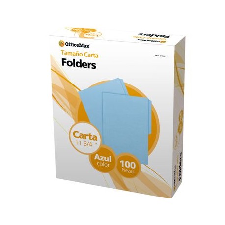 FOLDER CARTA AZUL OMX 10 0 PZ 178GRS