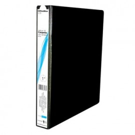 CARPETA PANORAMICA NEGRA 1" HERRAJE EN O OFFICEMAX®