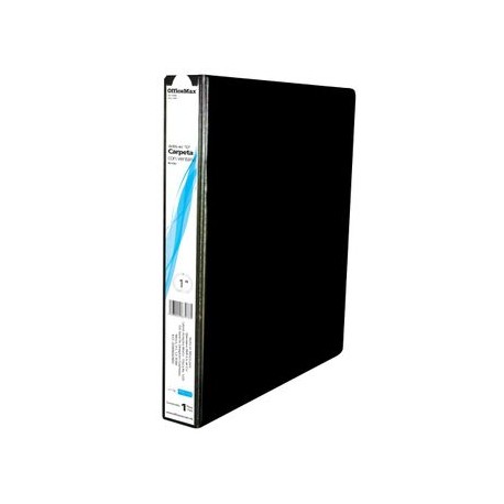 CARPETA PANORAMICA NEGRA 1" HERRAJE EN O OFFICEMAX®