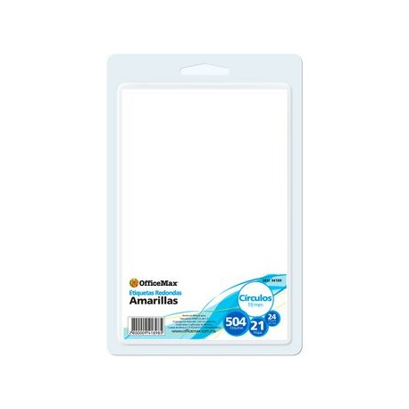 Etiquetas redondas amarillas 1.9 cm 50 4 piezas OMX
