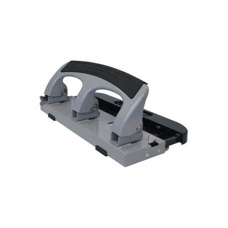 PERFORADORA 3 ORIFICIOS.CAPACIDAD 20 HOJAS.COLOR PLATA