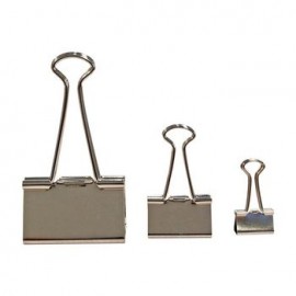 SUJETADOCUMENTOS PARA 110 HOJAS CAJA con 12 ACABADO INOXIDABLE