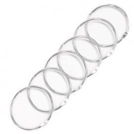 Argollas Sujetadocumentos 35 Mm Color Plata, Blister Con 9