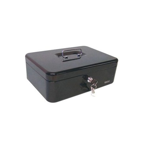 CAJA P/DINERO 26.2X19.2X8.2CM. SEGURO,2 LLAVES. ACERO NG/GR