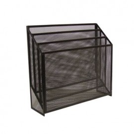 Clasificador Triple negro Malla 32X30X9Cm Omx