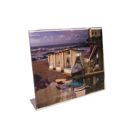 Portaletrero de Acrílico Horizontal 8.5x11 Pulgadas OMX