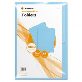 Folder Oficio Azul Omx 25Pz 178Grs