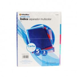 Indices Separadores De Polipropileno Multicolor 5 Div Omx