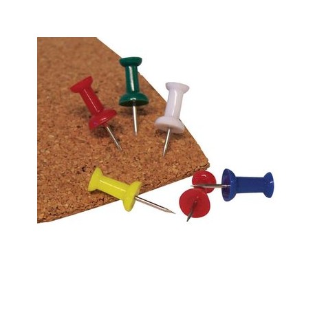 Pines De Colores Punta Metalica Y Cabeza De Plástico 50 Piezas