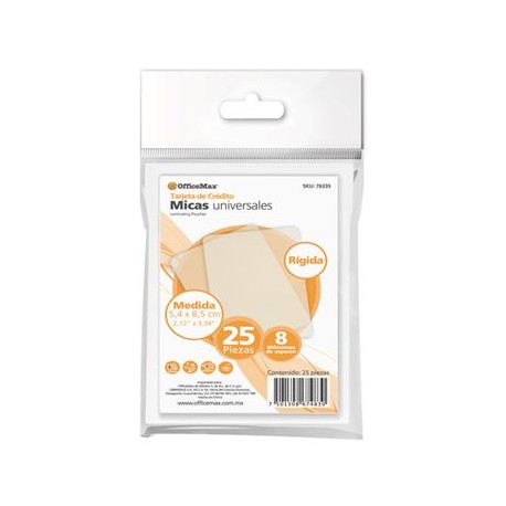 MICA RIGIDA OMX 5.4 X 8.5CM 8MM 25P