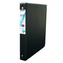 CARPETA BASICA CARTA NEGRA 1" HERRAJE EN O OFFICEMAX®